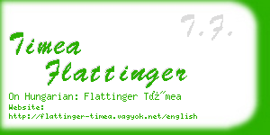 timea flattinger business card